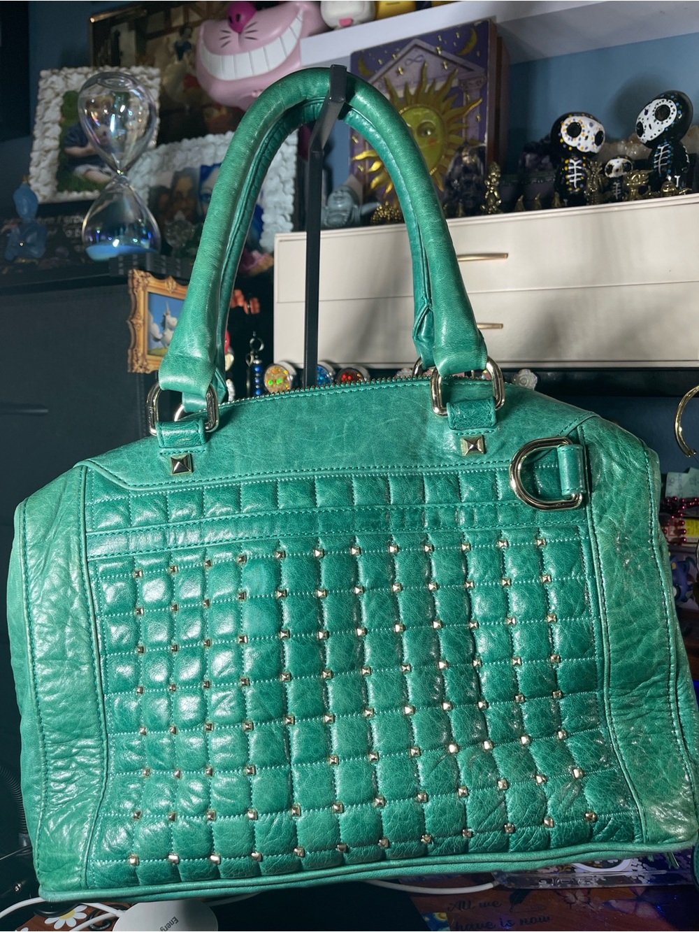 Rebecca Minkoff Emerald Quilted Stud Satchel